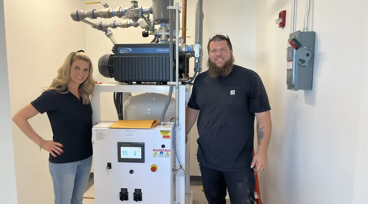 R&D compressed air and vacuum installation and startup